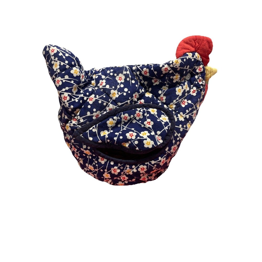 Handmade Quilted Hen Chicken Bread Warmer Nest Basket Cover With Basket